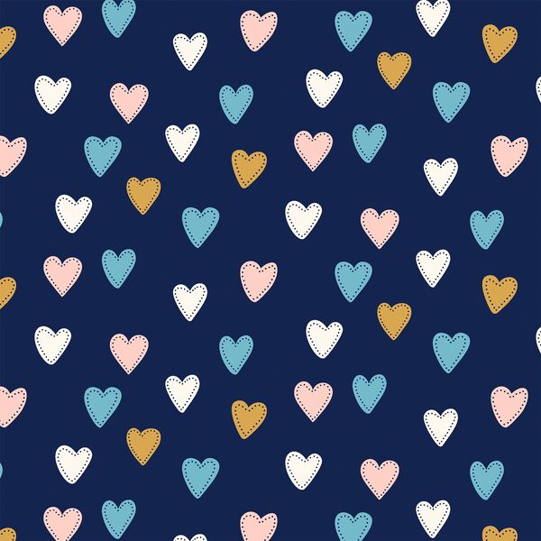 Hearts in Twilight Blue