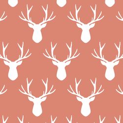 Stag Silhouette in Desert Rose