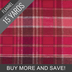 Chevron Plaid Flannel in Cranberry - 15 Yard Bolt