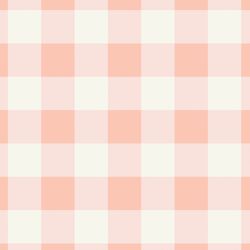 Large Springtime Gingham in Peachy