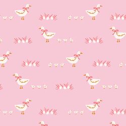 Ducks and Ducklings in Pink