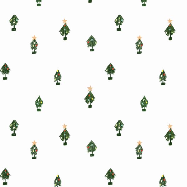 Christmas Trees in White