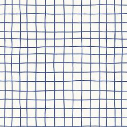 Pool Grid in Ultramarine Blue on Cream