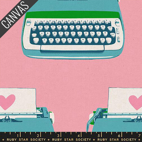 Typewriters Canvas in Posy