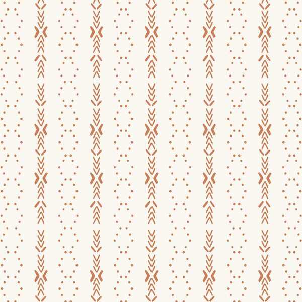 Zigzag Dot in Caramel on Cream