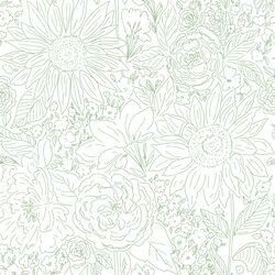 Paperie in Pistachio on White
