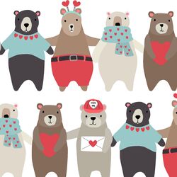 Large Bears in True Blue