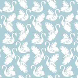 Swan Silhouette in Powder Blue