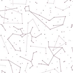 Star Charts in Celestial on White