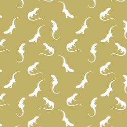 Iguana Silhouette in Brass