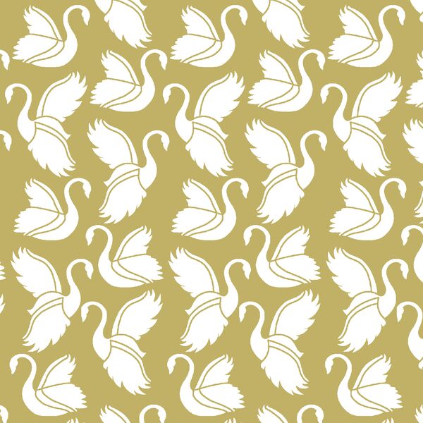 Swan Silhouette in Brass
