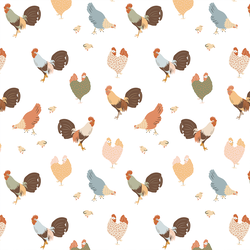 Small Cluck Cluck in White