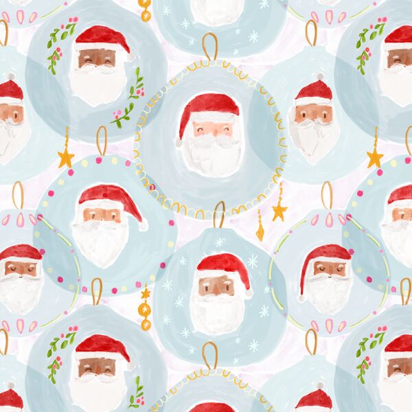 All The Santas in Icy Blue