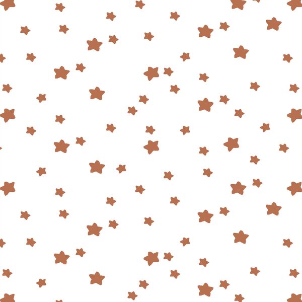 Star Light in Terracotta on White