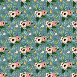 Summer Woodland Garden in Blue