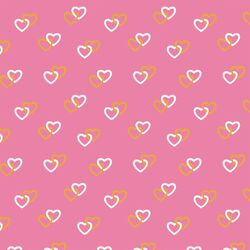 Heart Rings in Aurora Pink