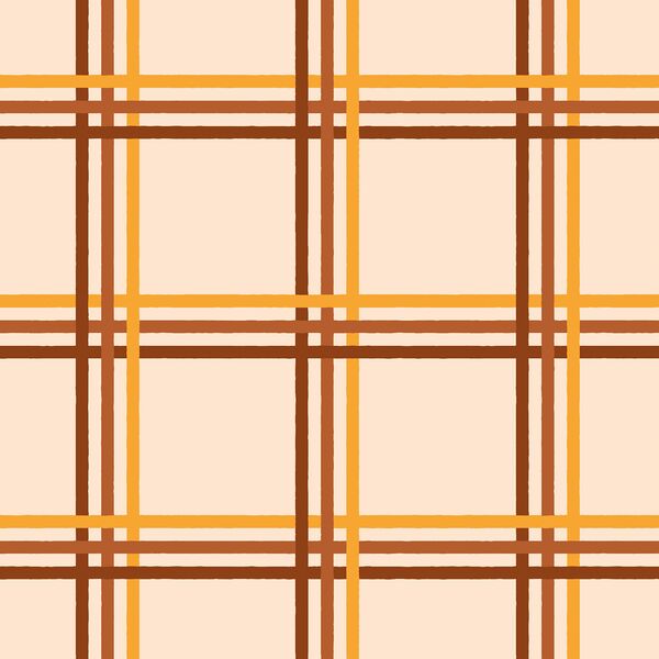 Large Sketched Plaid in Autumn Leaves