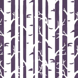 Birches in Aubergine