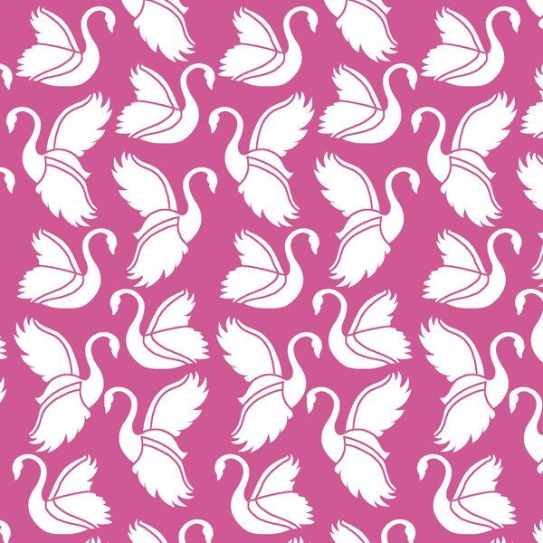 Swan Silhouette in Petunia