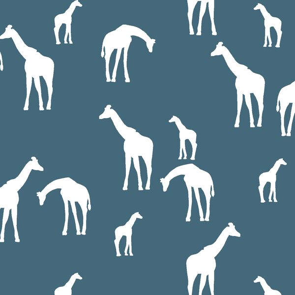 Giraffe Silhouette in Lake