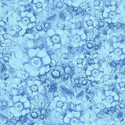 Packed Floral in Blue