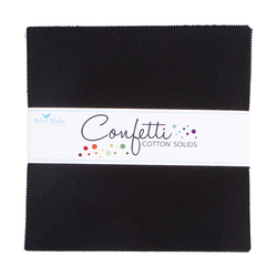 Confetti Cotton 10" Square Pack in Pitch Black
