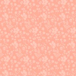 Floral Silhouette in Coral
