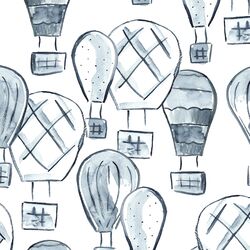 Large Hot Air Balloons in Indigo
