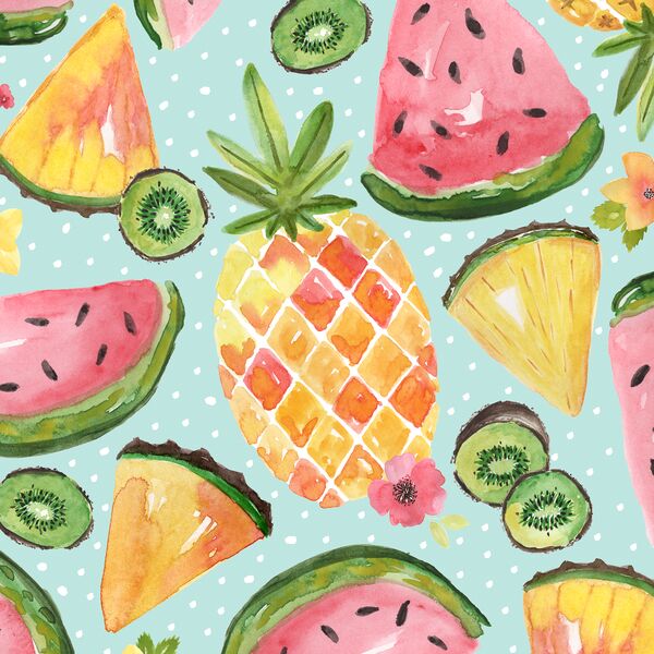 Large Fruit in Fresh Aqua