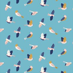 Birds in Sky Blue