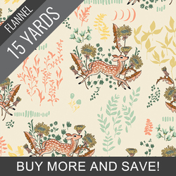 Dandelion Doe Flannel in Parsnip - 15 Yard Bolt