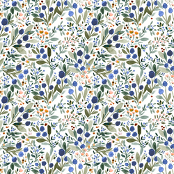 Little Blueberries in White