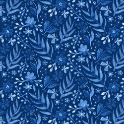 Flutter Floral in Sapphire