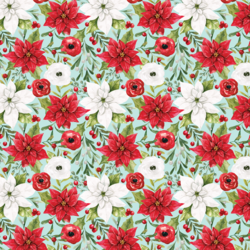 Little Holiday Floral in Aqua