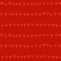 Large Striped Hearts in Red