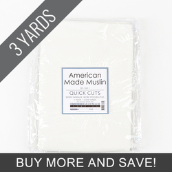 American Made Muslin in PFD Bleach White - 3 Yard Quick Cut
