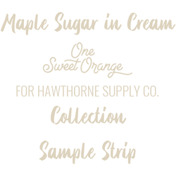 Maple Sugar Sample Strip in Cream