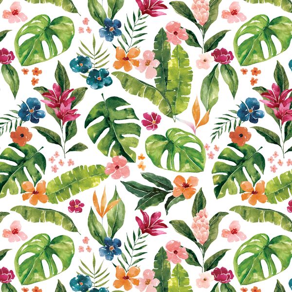Jungle Floral in White