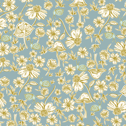 Garden Ode in Slate Blue