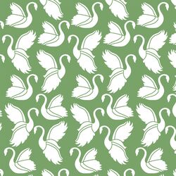 Swan Silhouette in Pistachio