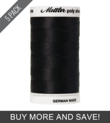 Black (2596-0020) - Poly Sheen - 875 Yards (5 Pack)