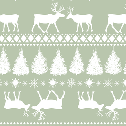Fairisle Reindeer in Sage