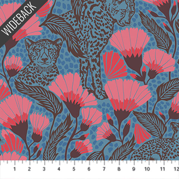 Cheetah Cloth Wideback in Prussian