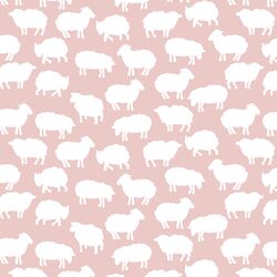 Sheep Silhouette in Blush
