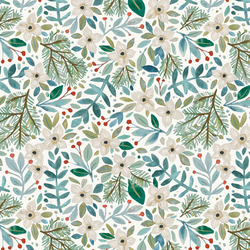 Alpine Floral in Snowdrop