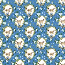 Floral Baby Boy Kangaroo in Bright Blue