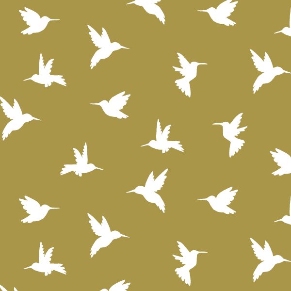 Hummingbird Silhouette in Gold