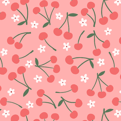 Cherries and Blossoms in Peach