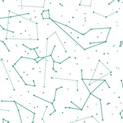 Star Charts in Jade on White