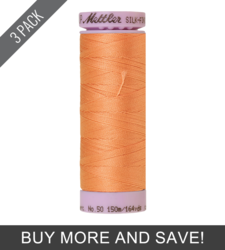 Shell Coral (9105-1522) - Silk Finish Cotton 50wt - 164 Yards (3 Pack)